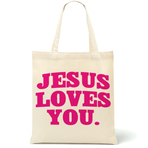 Christian Gifts for Women, Canvas Tote Bag, Faith Gifts for Women Girl Sister Inspirational Religious Gift Birthday - color: Jesus 920