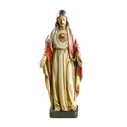 Avalon Gallery Catholic Saints Figurine - Toscana Collection Religious Statue, 8" H, Sacred Heart - color: Sacred Heart