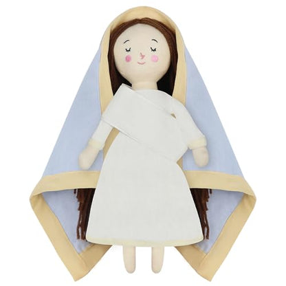 free-space Blessed Virgin Mary Doll and Baby Jesus Plush Religious Figure Playset for Boy Girl Christening Gift(Virgin Mary) - color: Virgin Mary