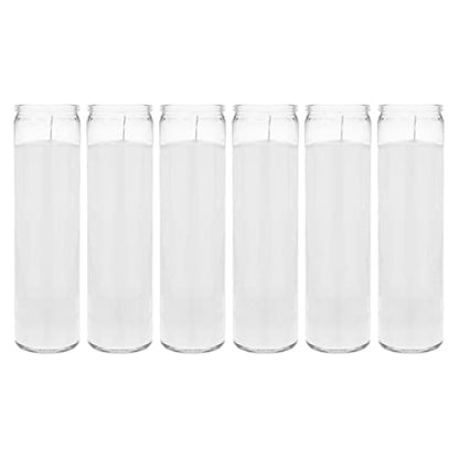 Mega Candles Unscented Devotional Vigil Prayer Wax Candle 6 Count 2" x 8" - color: White, size: 6 Pieces