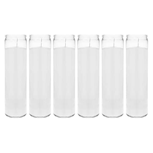 Mega Candles Unscented Devotional Vigil Prayer Wax Candle 6 Count 2" x 8" - color: White, size: 6 Pieces