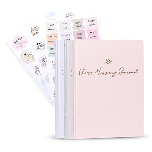 Graceful By Design Linen Bible Verse Mapping Journal - color: Soft Pink