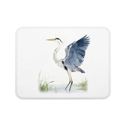 Spread Wing Blue Heron Mouse Pad Nature Wildlife Desk Pad 9.5x7.9 in - color: Blue Heron