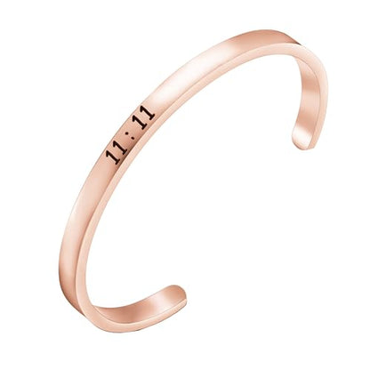 11 : 11 Cuff Angel Numbers Bracelet Make A Wish Gift for Women - color: Gold
