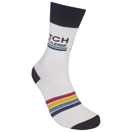 FUNATIC Socks with Funny and Profane Sayings, Sarcastic Gift for Men Women - color: Bitch Please