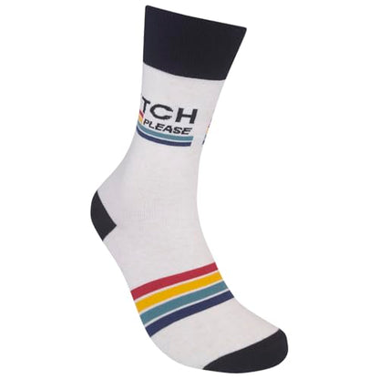 FUNATIC Socks with Funny and Profane Sayings, Sarcastic Gift for Men Women - color: Bitch Please