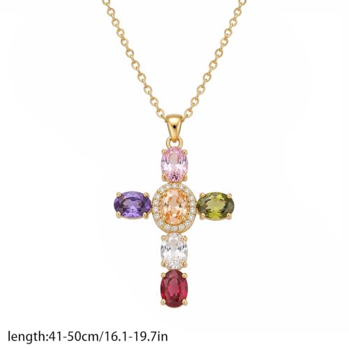 Colorful Crystal Rainbow Symbol Pendant Alloy Clavicle Necklace - color: Colorful2