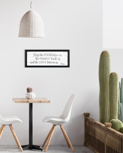 Bible Verse Quotes Christian Wall Art 6" x 15" - color: Bless The Food Before Us