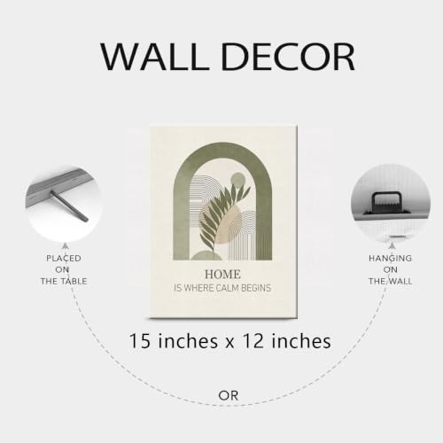 BEASTZHENG Home Is Where Calm Begins Boho Canvas Wall Art Home Accent - color: Home calm