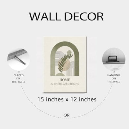 BEASTZHENG Home Is Where Calm Begins Boho Canvas Wall Art Home Accent - color: Home calm