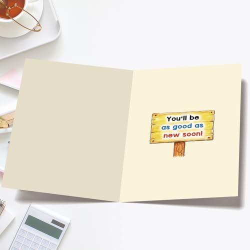YiKaLus Funny Get Well Soon Card,Humorous Speedy Surgery Recovery Gift - style: card 452