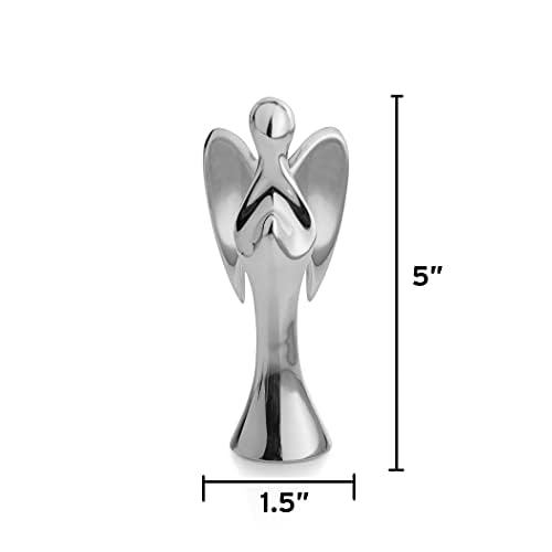 Nambe Angel Figurine | 5 Inch Miniature Nativity Holiday Figurine | Beautiful Symbol for Christmas Home Décor | Made of Metal Alloy | Designed by Alvaro Uribe - style: Angel