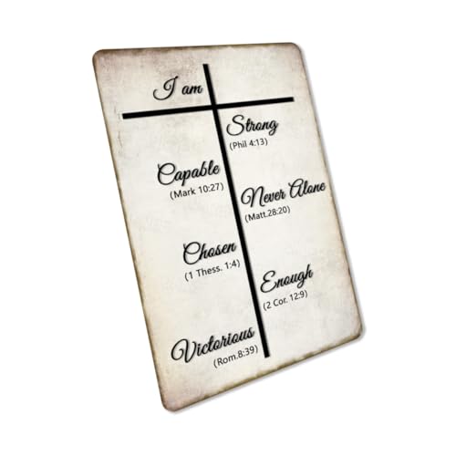 Religious Metal Sign Cross Sign Bible Verse Metal Signs 12x16 Inch - color: Cross_1, size: 12x16 Inch