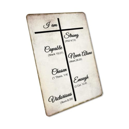 Religious Metal Sign Cross Sign Bible Verse Metal Signs 12x16 Inch - color: Cross_1, size: 12x16 Inch