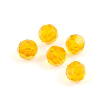 100pcs Adabele Austrian 4mm (0.16 Inch) Small Faceted Round Crystal Beads Light Topaz Yellow Compatible with Swarovski Crystals Preciosa - color: Light Topaz/Yellow, size: 4mm Small (100pcs)