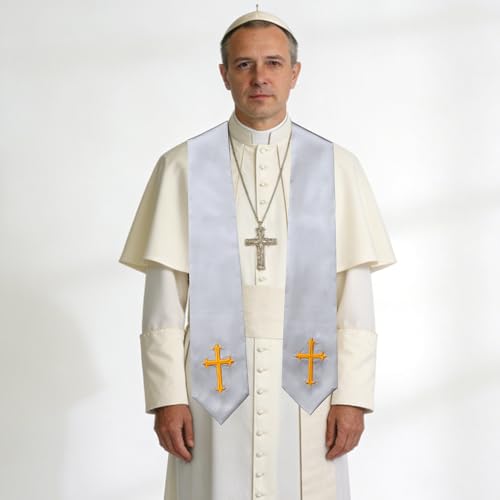 10 PC Clergy Stole & Choir Stole Bulk 60/72" - color: Gray, size: 72 inch