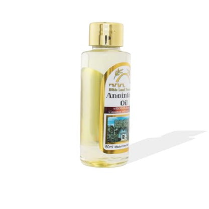 Bible Land Treasures Anointing Oil 2-Pack Bottles Set - Jeruslem of Gold -Frankincense, Myrrh & Spikenard & Temple - 50ml Each (1.69 fl oz) – Biblical Scents for Prayer & Worship from The Holy Land