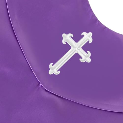 Unisex V-Shape Church Choir Stole with Cross for Adults Church - color: Lavender, size: White Cross