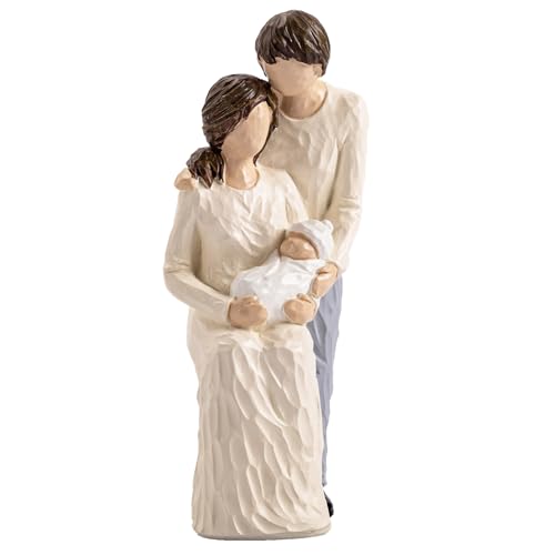 New Parents and Baby Figurines, Gifts for New Mom and Dad - style: Family of 3