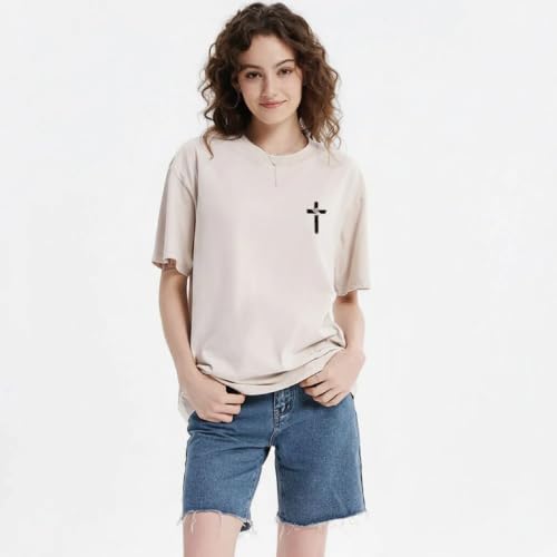 The Lord is My Shepherd Psalm 23 Samurai Lamb Anime Christian Faith T-Shirt - color: Beige, size: Large
