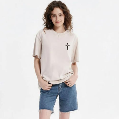 The Lord is My Shepherd Psalm 23 Samurai Lamb Anime Christian Faith T-Shirt - color: Beige, size: Large