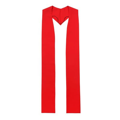 Unisex Overlay Plain Clergy Stole for 94" - color: Red