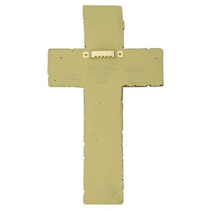 Inspirational Resin Wall Cross | Encouraging and Comforting Words and Phrases | Great Gift for First Communion, Confirmation and Graduation | Christian Home Decor - size: 9.5"L x 5.5"W