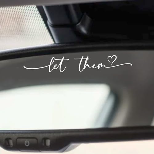 Let Them Mental Health Rearview Mirror Sticker Set - color: Let Them