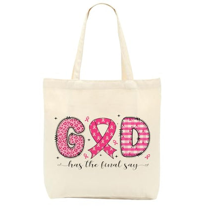 Christian Gifts for Women, Canvas Tote Bag, Faith Gifts for Women Girl Sister Inspirational Religious Gift Birthday - color: Pink Christian 756