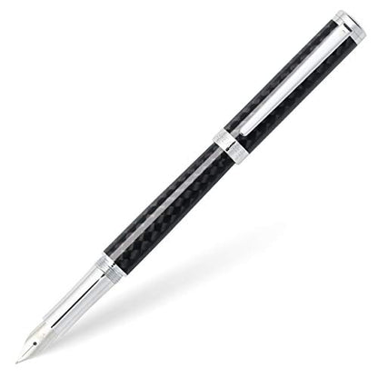 Sheaffer Intensity Carbon Fiber Fountain Pen with Chrome-Plated Trim and Medium Nib - color: Carbon Fiber, style: Fountain Pen, Medium Nib