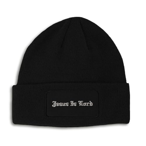 Custom Patch Beanie Blessed Christian Jesus Religious Skull Cap Hats for Men & Women Winter One Size - color: Black Design Only