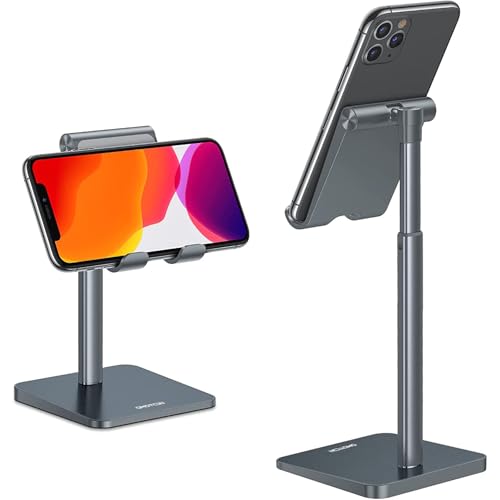 OMOTON CA02 Cell Phone Stand with Charging Hole for Desk Lightweight Gray - color: Gray