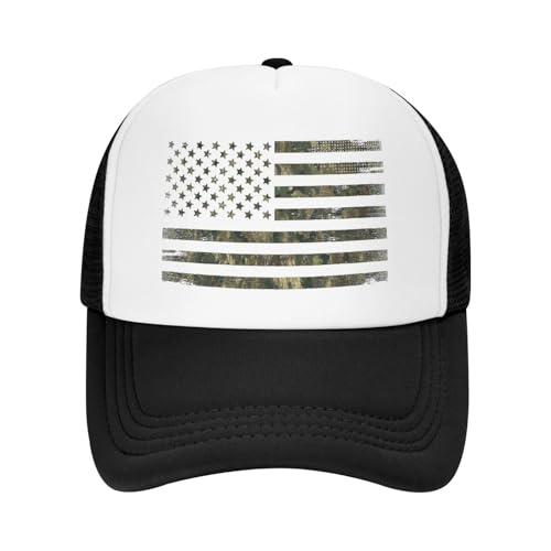 MOLAIGIN Trucker Hat, Adjustable Snapback Hat, Baseball Cap for Men Women, Breathable Mesh for Casual Wear - color: Black1
