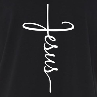 Jesus Cross T-Shirt - Christian Religious Graphic Tee for Men Women - color: Black, size: Medium