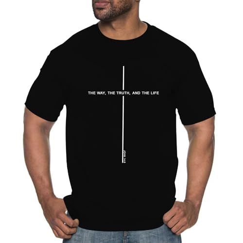 Christian Shirts for Men：Faith Cross Printed T-Shirts Christian Jesus Faith Shirts Holy Bible Tees - color: Black4, size: Small