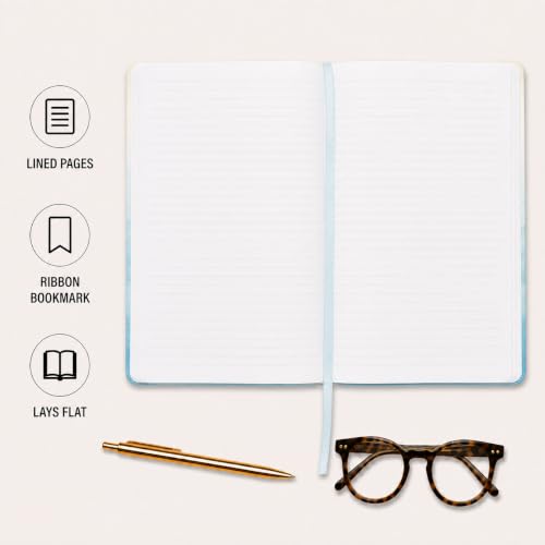 WORLD TRAVELER Large Lined Journal Notebook 256 Ruled White & Ivory Pages - color: Abstract Ombre