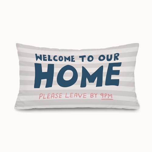 Farmhouse Throw Pillow Cover 12x20,Outdoor Porch Pillows - color: White-home