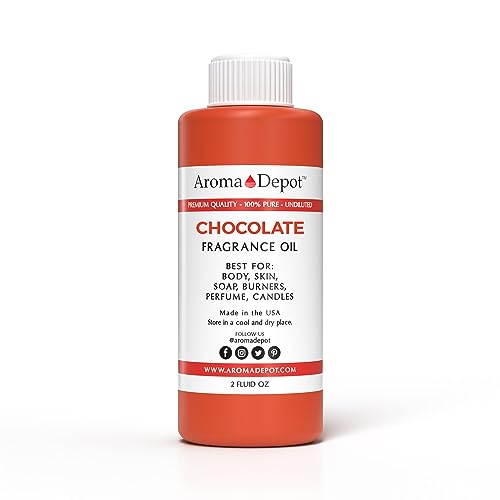 Aroma Depot Chocolate 2 oz. Fragrance Oil Perfume Skin Oil, Scented, is Great for Candles, Bath Bombs, Body Butters, Creams & Lotions. Few Drops in The Diffuser, Burners, or Warmers.