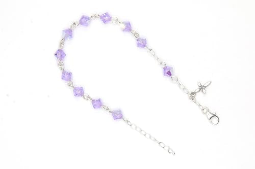 Catholic Communion Rosary Bracelet Created with Swarovski® Crystals, Glass - color: Alexandrite - June