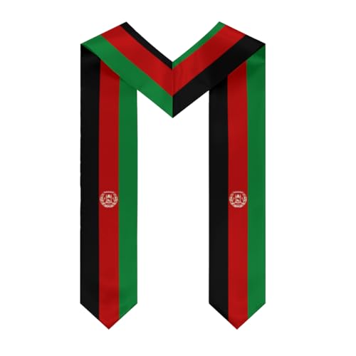 Generic Afghanistan Afghan Flag Graduation Stole - Unisex Adult 72" Long Graduation Shawl