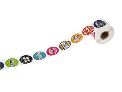 Spanish Teacher Reward Stickers / 500 Motivational Bilingual Espanol Kids Homework Worksheet Award Roll / 8 Alternating Encouraging Classroom Phrase Designs / 1.5" Elementary Student Recognition - color: Spanish Teacher Rewar