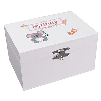 My Bambino Personalized Koala Bear African American Ballerina Musical Jewelry Box | Birthday Gift for Girls - color: Koala Bear