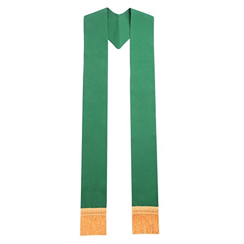 BLESSUME Green Stole Chasuble Clergy Pastor Embroidery Stole