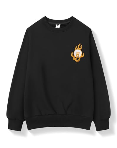 Niepce Inc Men's Embroidered Graphic Crewneck Sweatshirt - color: Black-tiger, size: XX-Large
