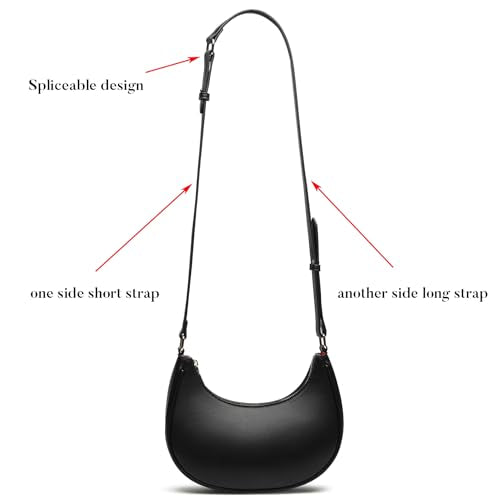 Barabum Small Shoulder Bag for Women Crescent Purse Y2K Trendy Clutch Handbags - color: 6-a