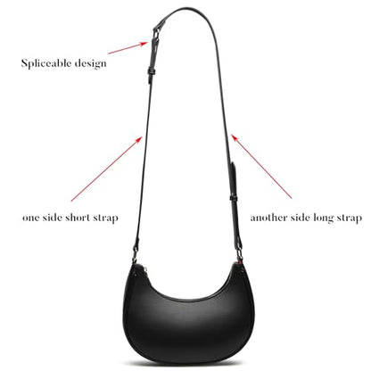 Barabum Small Shoulder Bag for Women Crescent Purse Y2K Trendy Clutch Handbags - color: 6-a