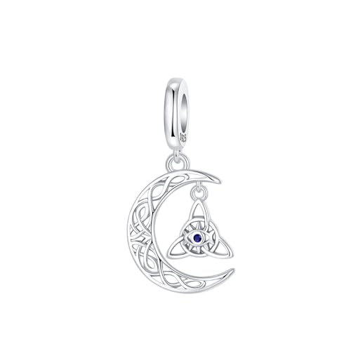 LUXILLA 925 Sterling Silver Charm Golden Family Tree Sparkling Cross Cute Dragon Charms Fits Bracelets Necklace Pendant Bead Jewelry Gift for Women Family Friends - color: Celtic Knot Charm