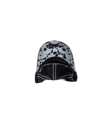 Affliction Men's Baseball Cap, Gothic Style, Embroidered Pattern - color: Black Potassium Spray (Winged Up)
