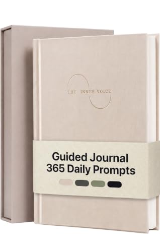 THE INNER VOICE Guided Journal for Women & Men, 365 Prompts for Self Care - color: Ivory