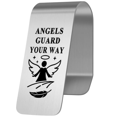 Visor Clips for Cars, Religious Psalm 91:11 Prayer Guardian Angel Car Visor Clip Accessories Funny Safety Gift for Family Friend New Driver (Angels Guard) - style: Angels Guard